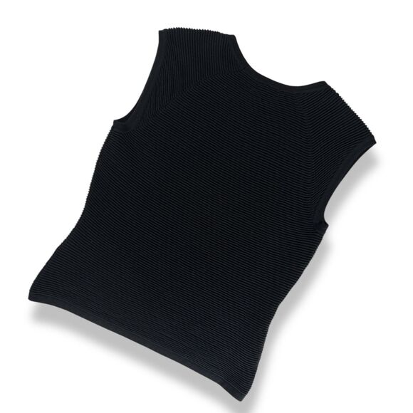 Minnie Rose Cotton Cashmere‎ Slvless Ribbed Top NWT Wm Sz XS - Picture 4 of 8